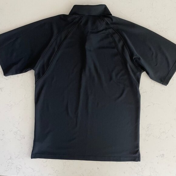 Greg Norman Athletic Sporty SS 3 Button Polyester Golf Polo Shirt Black Sz M - Picture 6 of 11